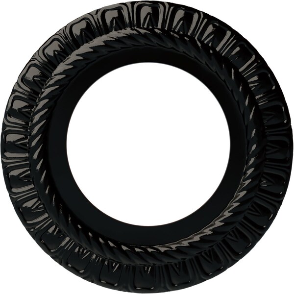 Ekena Millwork Claremont Ceiling Medallion (Fits Canopies up to 7"), 10 5/8"OD x 5 3/4"ID x 1/2"P, Black Pearl CM10CLBPS - main